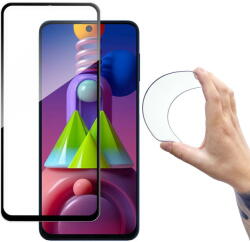 Wozinsky Full Cover Flexi Nano Glass Hybrid Screen Protector with frame for Samsung Galaxy M51 black - vexio