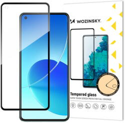 Wozinsky Tempered Glass Full Glue Super Tough Screen Protector Full Coveraged with Frame Case Friendly for Oppo Reno6 4G black - vexio