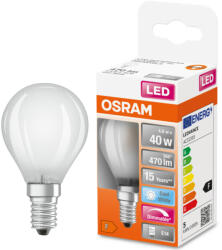 OSRAM E14 LED SStar kisgömb 4, 8W 470lm 4000K hidegfehér, szabályozható 320° opál - 40W izzó helyett (4058075434646)