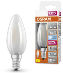 OSRAM E14 LED SStar+ gyertya 3, 4W 470lm 4000K hidegfehér, szabályozható 300° opál - 40W izzó helyett (4058075602793)