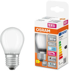 OSRAM E27 LED SStar+ kisgömb 3, 4W 470lm 4000K hidegfehér, szabályozható 300° opál - 40W izzó helyett (4058075603134)