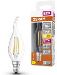 OSRAM E14 LED SStar+ szélfútta 3, 4W 470lm 2700K melegfehér, szabályozható 300° - 40W izzó helyett (4058075602830)