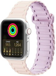 Dux Ducis Strap (Armor Version) Strap for Apple Watch Ultra, SE, 8, 7, 6, 5, 4, 3, 2, 1 (49, 45, 44, 42 mm) Silicone Magnetic Band Bracelet Pink Purple - vexio