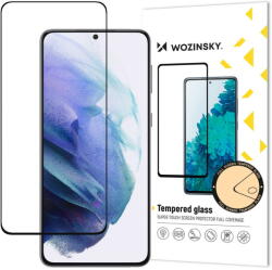 Wozinsky Tempered Glass Full Glue Super Tough Screen Protector Full Coveraged with Frame Case Friendly for Samsung Galaxy S21 5G black - vexio