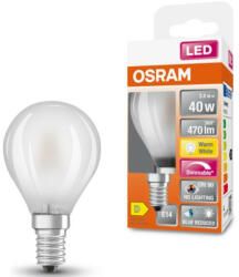 OSRAM E14 LED SStar+ kisgömb 3, 4W 470lm 2700K melegfehér, szabályozható 300° opál - 40W izzó helyett (4058075603196)