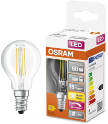 OSRAM E14 LED SStar kisgömb 5, 5W 806lm 2700K melegfehér, szabályozható 320° - 60W izzó helyett (4058075447875)