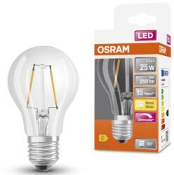 OSRAM E27 LED SStar 2, 8W 250lm 2700K melegfehér, szabályozható 320° víztiszta - 25W izzó helyett (4058075211261)