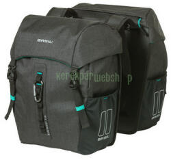 Basil dupla táska Discovery 365D Double Bag M, Universal Bridge System, szürke - kerekparabc