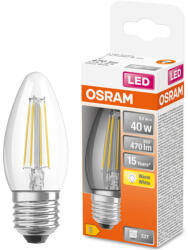 OSRAM E27 LED Star gyertya 4W 470lm 2700K melegfehér 300° - 40W izzó helyett (4058075435223)