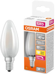 OSRAM E14 LED SStar gyertya 4, 8W 470lm 2700K melegfehér, szabályozható 300° opál - 40W izzó helyett (4058075436985)