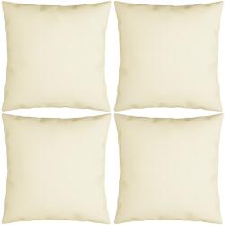 vidaXL Perne decorative, 4 buc. , crem, 40x40 cm, material textil (314325)