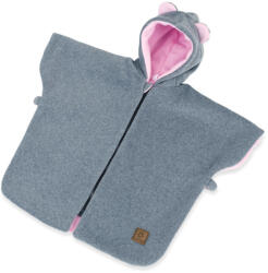 MT MTT Autós maci kabát - Szürke - Rózsaszín kapucnival - pindurka