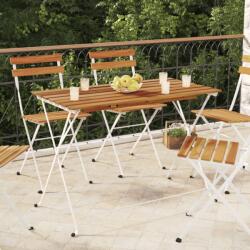 vidaXL Masă bistro pliabilă 100x54x71 cm, lemn masiv de acacia & oțel (319976)