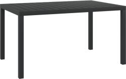 vidaXL Masă de grădină, negru, 150 x 90 x 74 cm, aluminiu și WPC (42791)