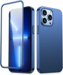 JOYROOM Husa Joyroom 360 Full Case front and back cover for iPhone 13 Pro + tempered glass screen protector blue (JR-BP935 blue) - pcone