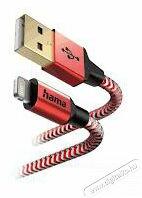 Hama 201554 Reflective USB-A apa - Lightning apa 2.0 Adat és töltő kábel