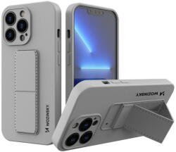 Wozinsky Husa Wozinsky Kickstand Case silicone case with stand for iPhone 13 gray - pcone
