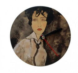  Ceasuri decorative Ceas de perete fara rama BRUNETTE LADY, diametru 12, 5 cm x 0.5 cm, suport magnetic (701970191140310)