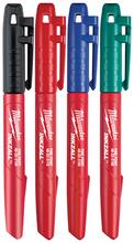 Milwaukee Inkzall jelölőfilckészlet, tartós, 1 mm hegyű, 4 db, színes (48223106)