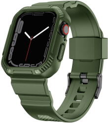 KINGXBAR CYF537 2in1 Armored Case for Apple Watch SE, 8, 7, 6, 5, 4, 3, 2, 1 (45, 44, 42 mm) with strap green - pcone