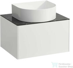 Laufen Sonar 57, 5 cm széles 1 fiókos alsószekrény H812340, H812341, H812342, H812343 mosdóhoz, Matt fehér&Nero Marquina H4054010341431 (H4054010341431)
