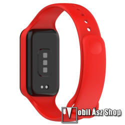 Okosóra szíj - szilikon - 104mm + 118mm hosszú - PIROS - Xiaomi Redmi Band 2 / Smart Band 2 / Smart Band 8 Active