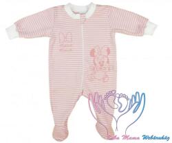  Biopamut Disney Minnie cipzáras hosszú ujjú rugdalózó - Rózsaszín csíkos (86 cm)