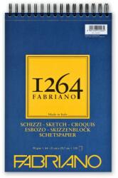 Fedrigoni Bloc desen 1264 Schizzi, A4, 90gr, 120 file, cu spirala, Fabriano