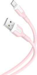 XO kábel NB212 USB-C , 1 m, 2.1A - rózsaszín