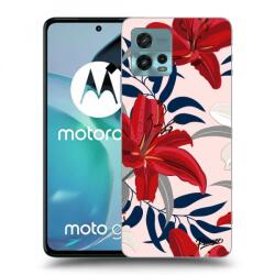 Picasee Átlátszó szilikon tok az alábbi mobiltelefonokra Motorola Moto G72 - Red Lily