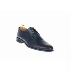 Ellion Pantofi barbati eleganti din piele naturala bleumarin inchis - SIR020BL
