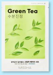 Missha Airy Fit Sheet Mask Green Tea arcmaszk zöld tea kivonattal - 19 g / 1 db