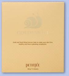 Petitfee & Koelf Hidrogél arcmaszk Gold&Snail Hydrogel Mask Pack - 30 g * 5 db