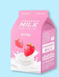 A'pieu Anyagmaszk "Eper" Strawberry Milk One-Pack - 21 g / 1 db