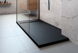 Radaway Teos F lapos szögletes zuhanytálca 160x90 fekete, ajándék szifonnal (1412)