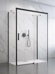 Radaway Idea Black KDJ+S szögletes fekete zuhanykabin 160x70 átlátszó jobbos (7527)