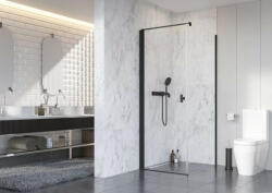 Radaway Nes Black KDJ I szögletes fekete zuhanykabin 80x70 átlátszó jobbos (4579)