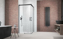 Radaway Idea Black KDD szögletes fekete zuhanykabin 100x110 átlátszó (4212)