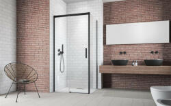 Radaway Idea Black KDJ szögletes fekete zuhanykabin 150x110 átlátszó jobbos (6555)