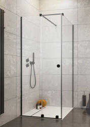 Radaway Furo Black KDJ RH szögletes fekete zuhanykabin 100x120 átlátszó jobbos (3763)