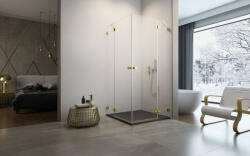 Radaway Essenza Pro Gold KDD szögletes arany zuhanykabin 90x90 átlátszó (3903)