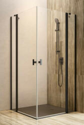 Radaway Nes Black KDD II szögletes fekete zuhanykabin 80x100 átlátszó (2429)