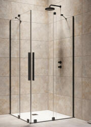 Radaway Furo Black KDD szögletes fekete zuhanykabin 120x90 átlátszó (3732)