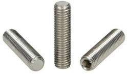 Belsőkulcsnyílású hernyócsavar lapos M5x5mm A2 rozsdamentes (KOE-9135051)