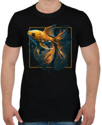 printfashion Aranyhal - Férfi póló - Fekete (12760159)