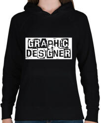 printfashion Graphic designer - Női kapucnis pulóver - Fekete (12689784)