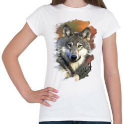 printfashion wolf - Női póló - Fehér (1260464)