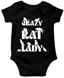 printfashion Crazy Rat Lady - Baba Body - Fekete (12747910)