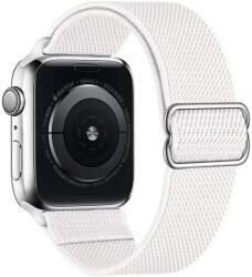Phoner Dew Apple Watch csatos fonott szövet szíj, 49/45/44/42mm, fehér - speedshop