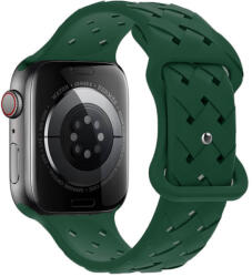 Hoco Curea silicon Hoco Flexible Bamboo compatibila cu Apple Watch 1/2/3/4/5/6/SE/7/8, 42/44/45/49mm, Verde pin